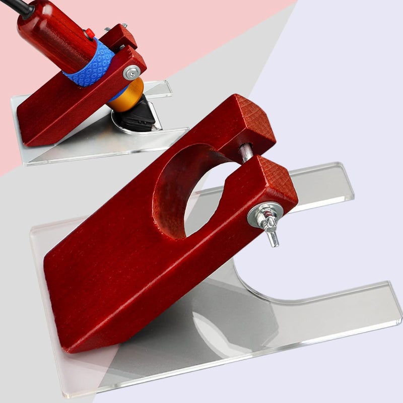 JMBay Shearing Guide for Carpet Trimmer, Rug Tufting Shearing Guide, Solid Wood Rug Tufting Carver Holder Base, Carpet Trimmer Bracket Tool for Keeping Rugs Flat, Excluding Carpet Trimmer - Image 1
